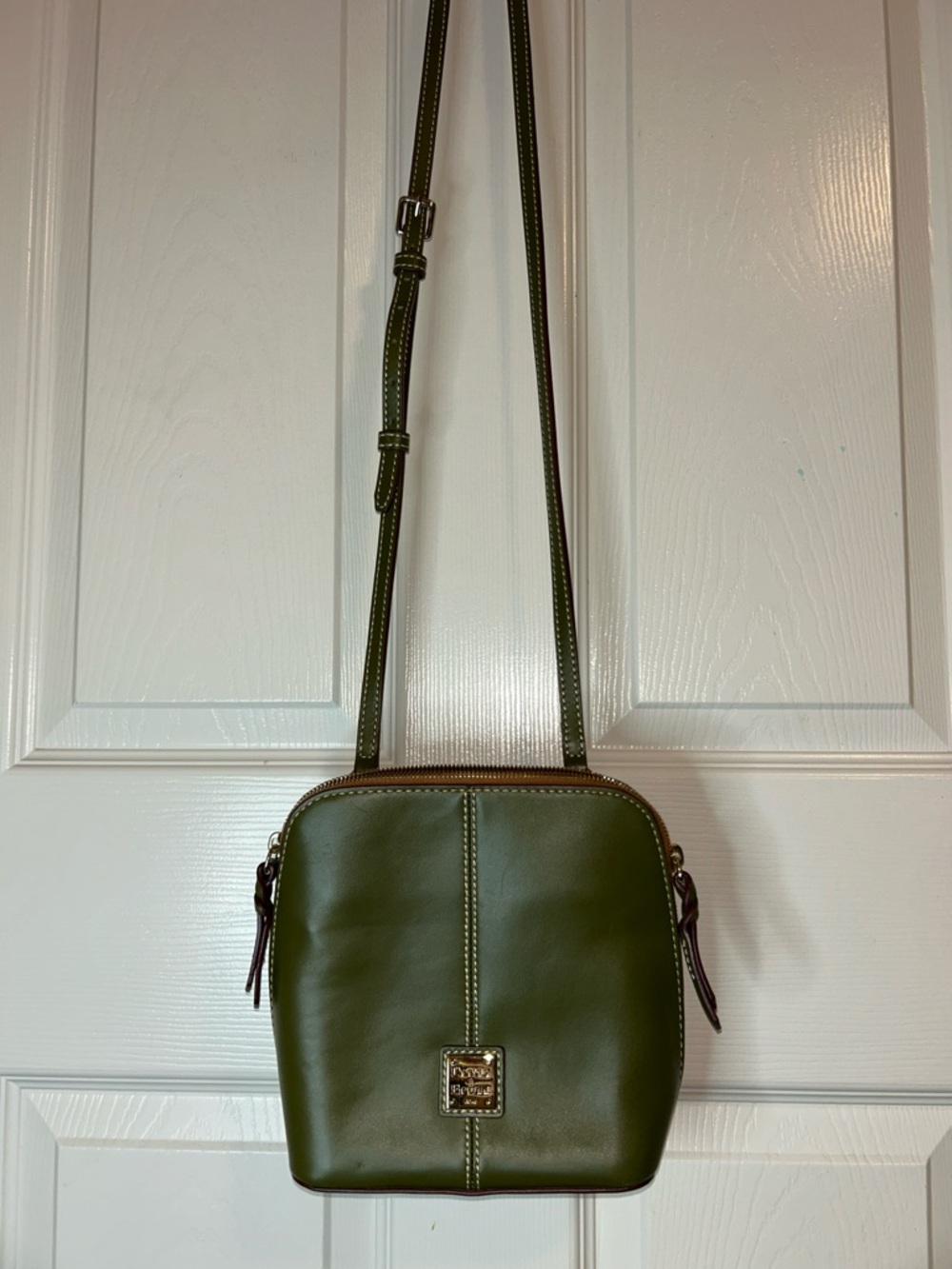 Dooney & Bourke Olive Leather Convertible Crossbody